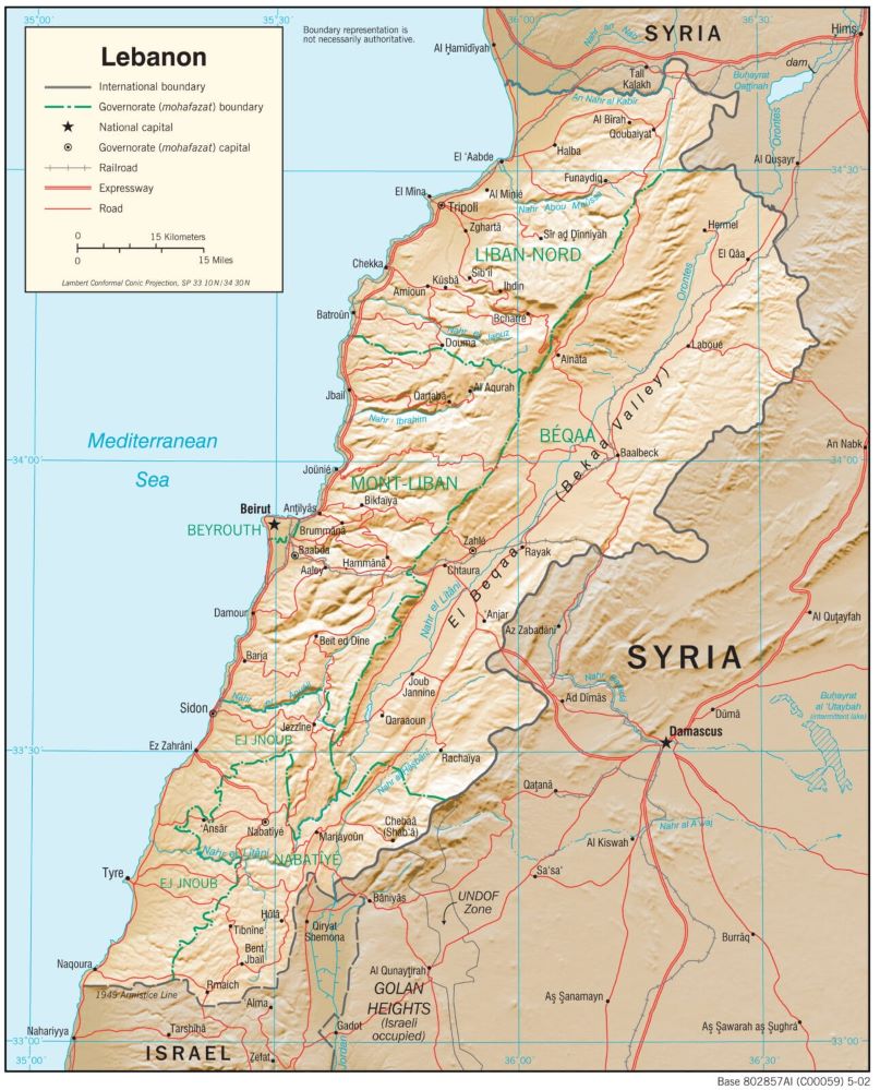 1 map lebanon physiography e1728025835482