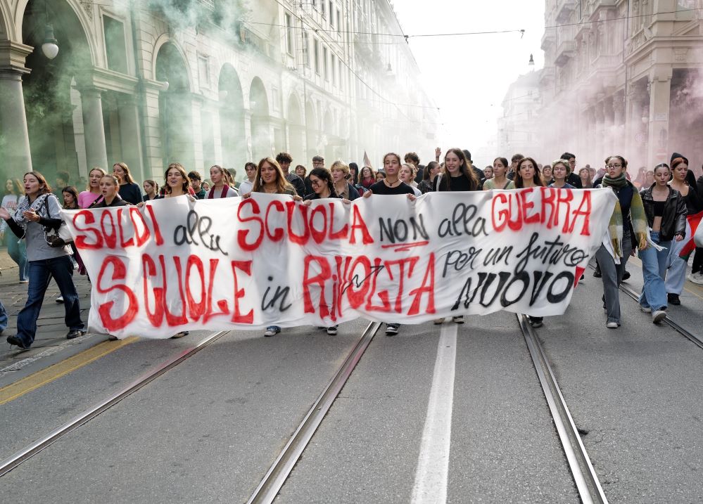 2 Student protesters in Turin Oct 16 2026
