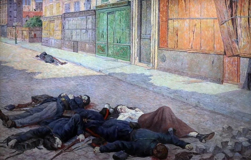 C 1 Maximilien Luce Street in Paris in May 1871 La Commune 1903 1906
