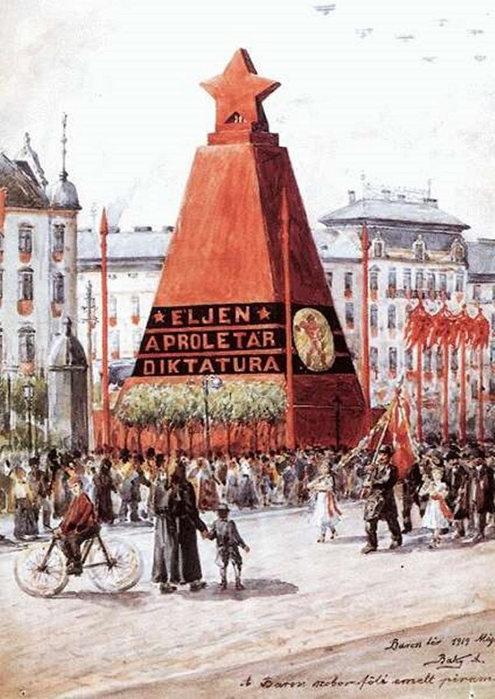 9 Long live the proletarian dictatorship Temporary communist monument in Budapest