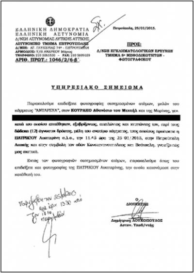 “Επιδείξατε φωτογραφίες σεσημασμένων, μελών της ΑΝΤΑΡΣΥΑ”