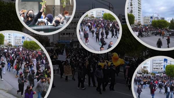 «ΩΣ ΔΑΜΕ»-10.000 διαδήλωσαν κατά του αυταρχισμού και της διαφθοράς στη Λευκωσία