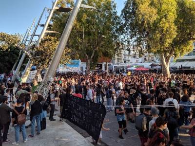 Χιλιάδες Ηρακλειώτες στην αντιφασιστική συγκέντρωση της 4 Ιούνη