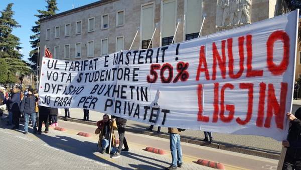 Η μάχη του φοιτητικού κινήματος στην Αλβανία