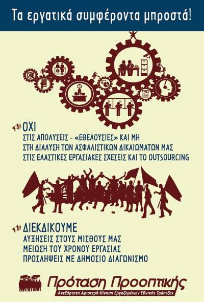 Πρόταση Προοπτικής : Υπό διωγμόν οι εργαζόμενοι στην Εθνική Τράπεζα!