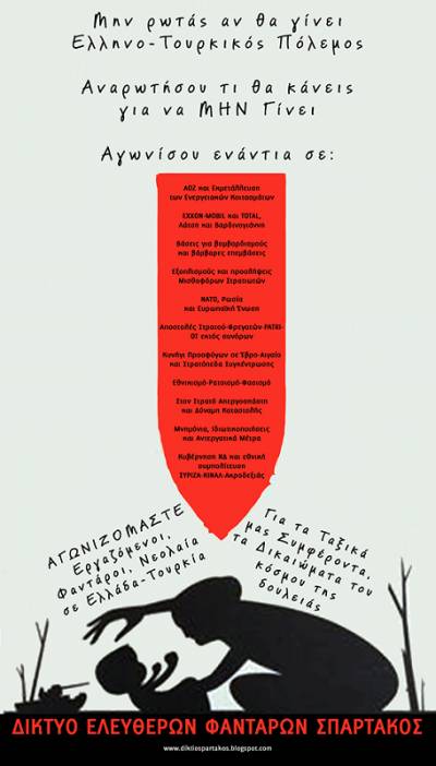 Δίκτυο Σπάρτακος: Μην ρωτάς αν θα γίνει Ελληνο-Τουρκικός Πόλεμος: Αναρωτήσου τι θα κάνεις για να ΜΗ Γίνει